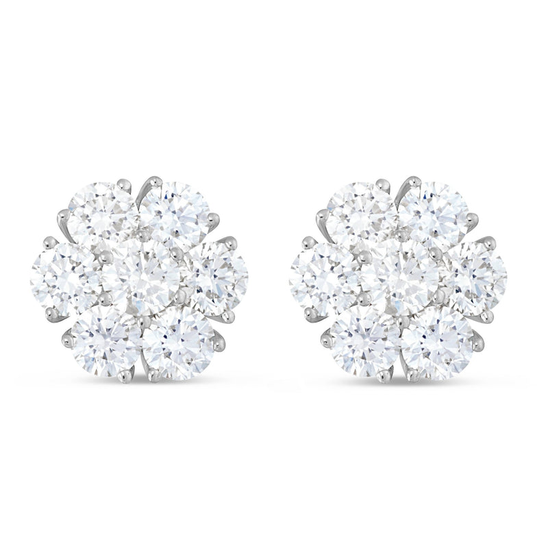 Shyne Collection 10pt Diamond Flower Studs - Shyne Jewelers White Gold Shyne Jewelers