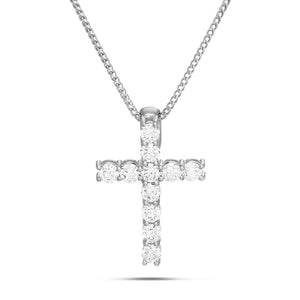 Shyne Collection 15pt Diamond Cross Pendant - Shyne Jewelers White Gold Shyne Jewelers