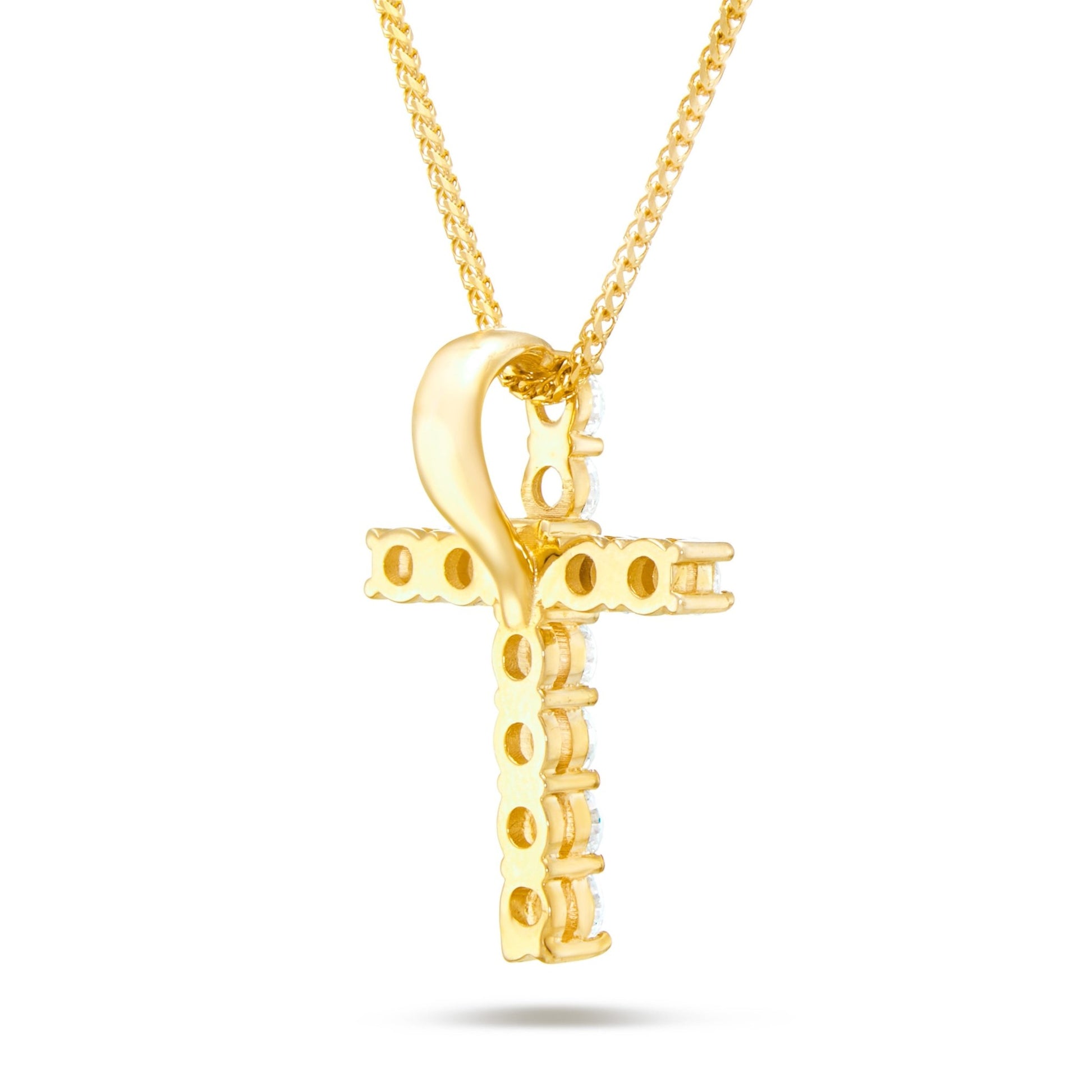 Shyne Collection 15pt Diamond Cross Pendant - Shyne Jewelers Yellow Gold Shyne Jewelers