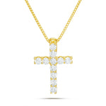Shyne Collection 15pt Diamond Cross Pendant - Shyne Jewelers Yellow Gold Shyne Jewelers