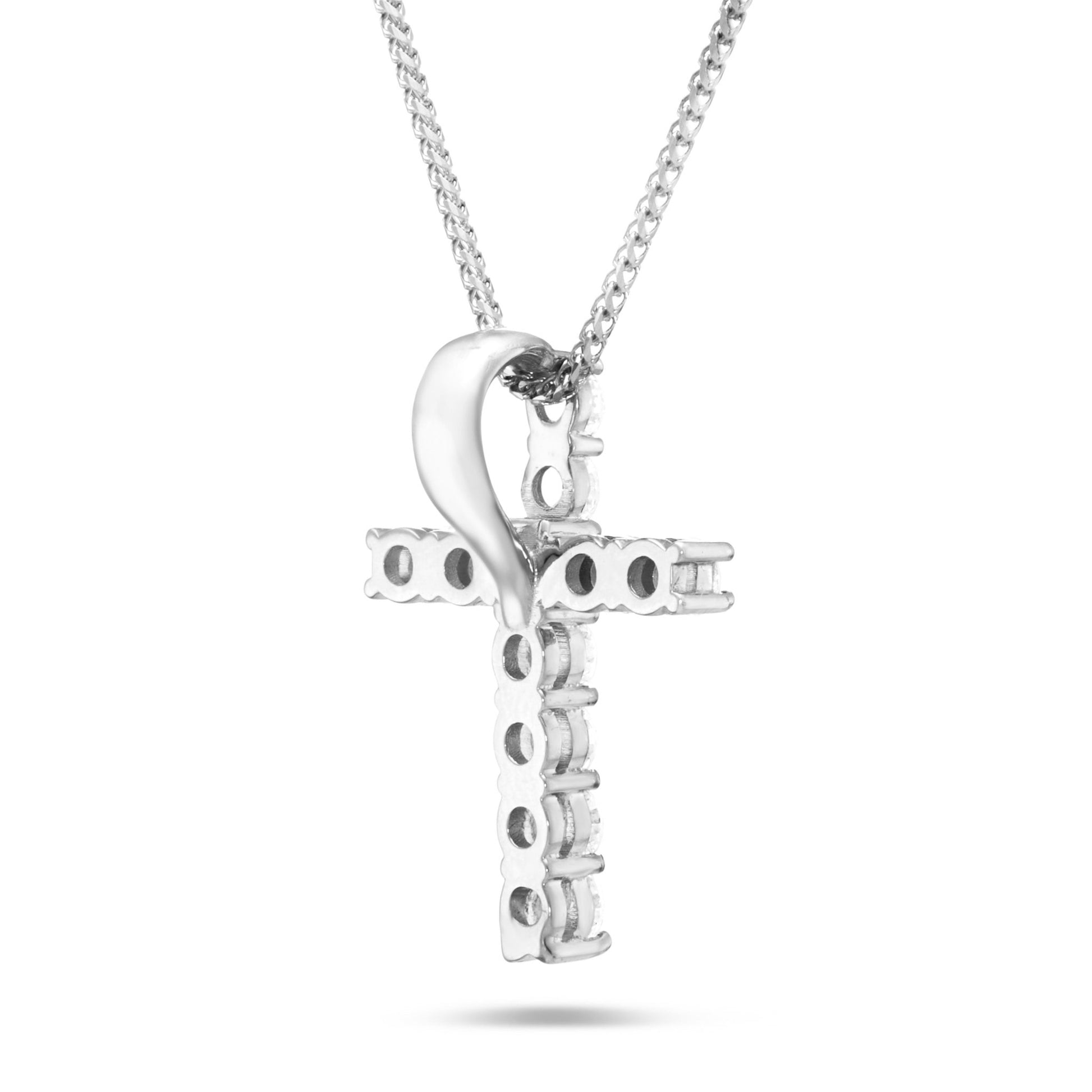 Shyne Collection 15pt Diamond Cross Pendant - Shyne Jewelers White Gold Shyne Jewelers