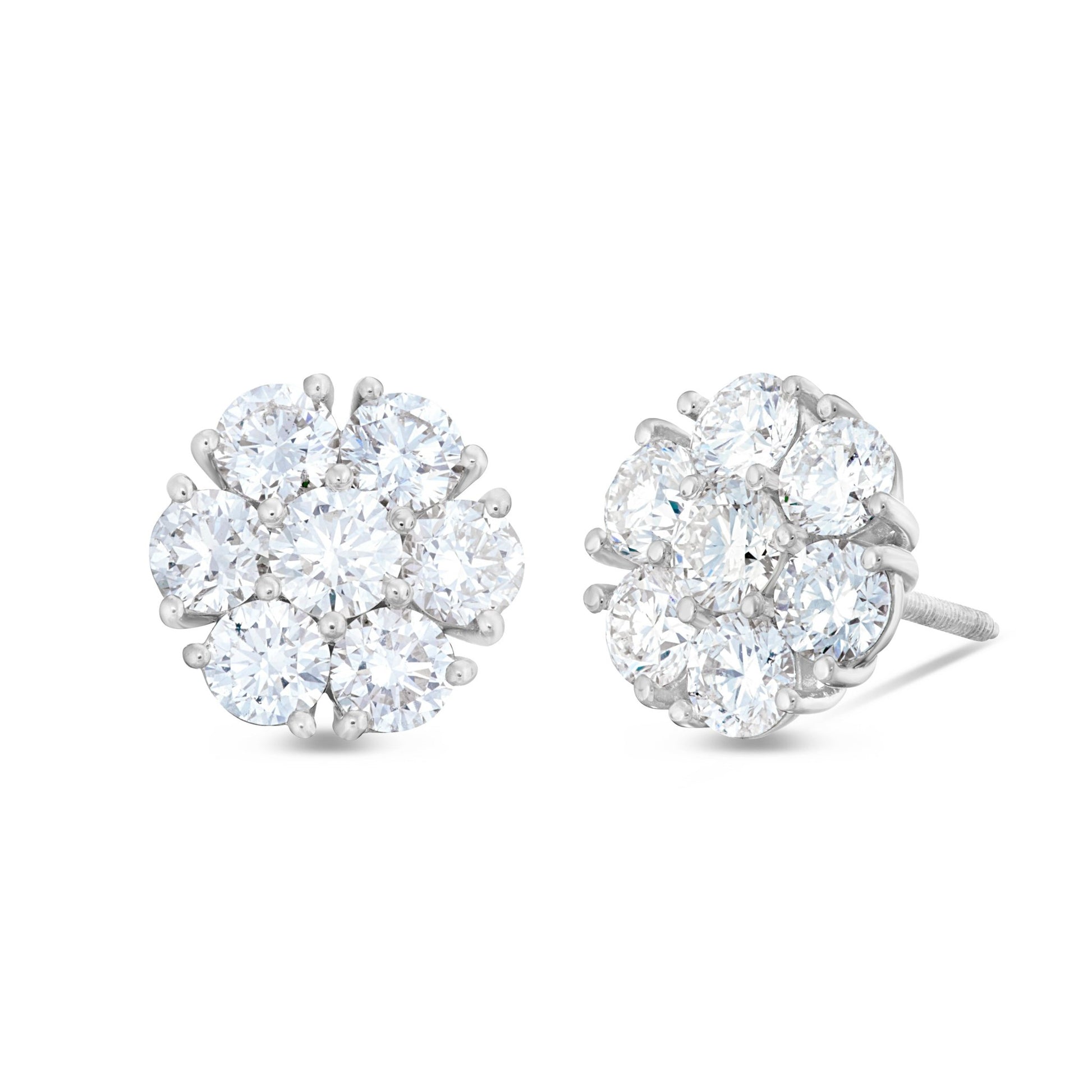 Shyne Collection 15pt Diamond Flower Studs - Shyne Jewelers White Gold Shyne Jewelers