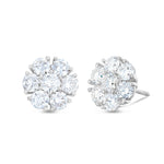 Shyne Collection 15pt Diamond Flower Studs - Shyne Jewelers White Gold Shyne Jewelers