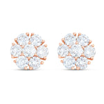 Shyne Collection 15pt Diamond Flower Studs - Shyne Jewelers Rose Gold Shyne Jewelers