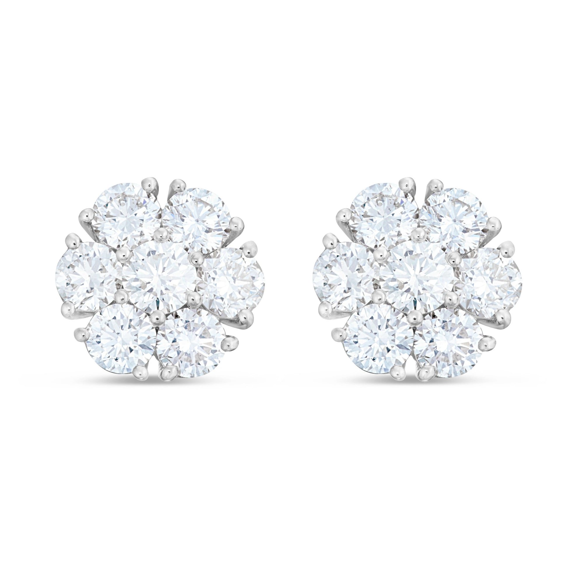 Shyne Collection 15pt Diamond Flower Studs - Shyne Jewelers White Gold Shyne Jewelers