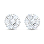 Shyne Collection 15pt Diamond Flower Studs - Shyne Jewelers White Gold Shyne Jewelers