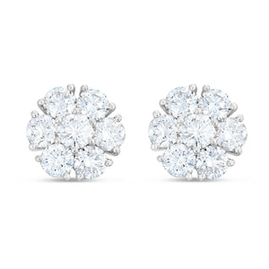 Shyne Collection 15pt Diamond Flower Studs - Shyne Jewelers White Gold Shyne Jewelers