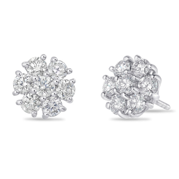 Shyne Collection 20pt Diamond Flower Studs - Shyne Jewelers 150-00004 Shyne Jewelers