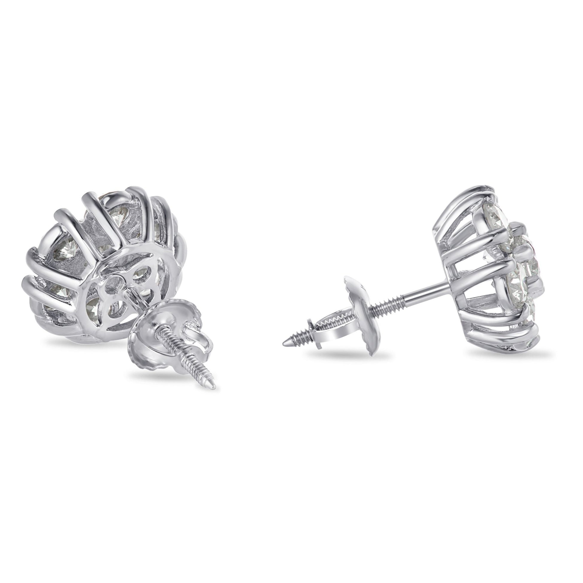 Shyne Collection 20pt Diamond Flower Studs - Shyne Jewelers 150-00004 Shyne Jewelers