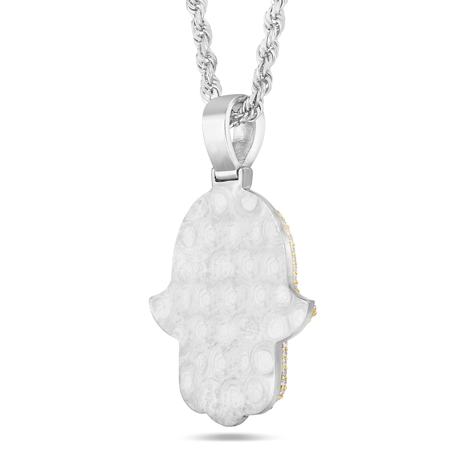 Shyne Collection Diamond Hamsa Pendant - Shyne Jewelers Yellow & White Gold Shyne Jewelers
