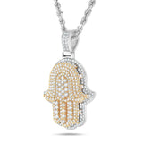 Shyne Collection Diamond Hamsa Pendant - Shyne Jewelers Yellow & White Gold Shyne Jewelers