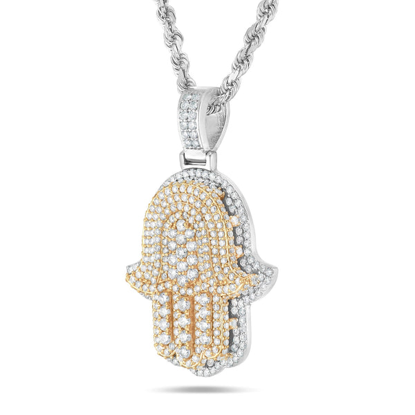 Shyne Collection Diamond Hamsa Pendant - Shyne Jewelers Yellow & White Gold Shyne Jewelers