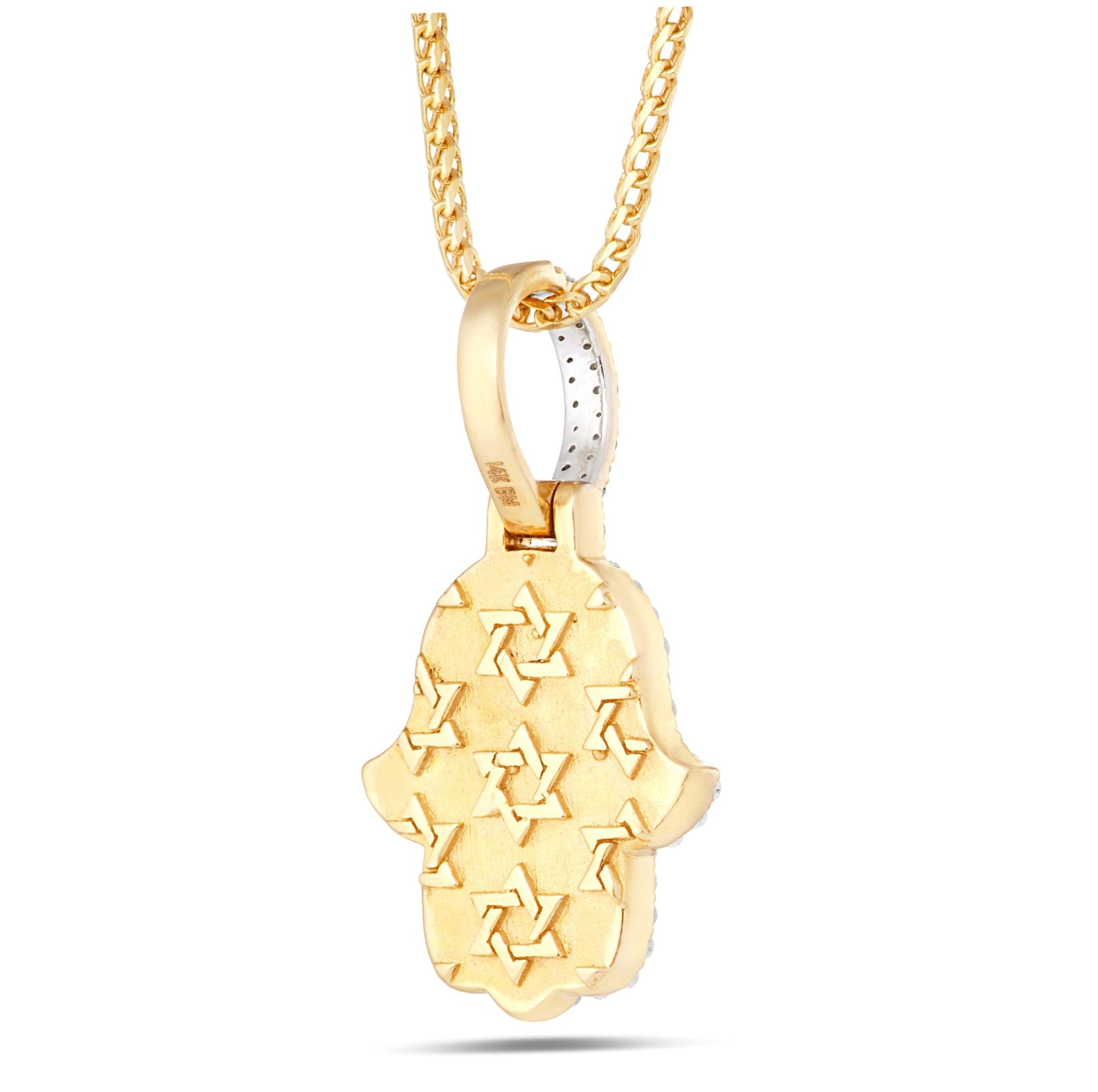 Shyne Collection Diamond Hamsa Pendant - Shyne Jewelers Yellow Gold Shyne Jewelers