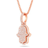 Shyne Collection Diamond Hamsa Pendant - Shyne Jewelers Rose Gold Shyne Jewelers