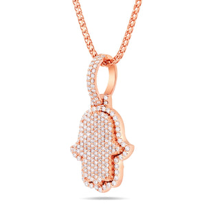 Shyne Collection Diamond Hamsa Pendant - Shyne Jewelers Rose Gold Shyne Jewelers