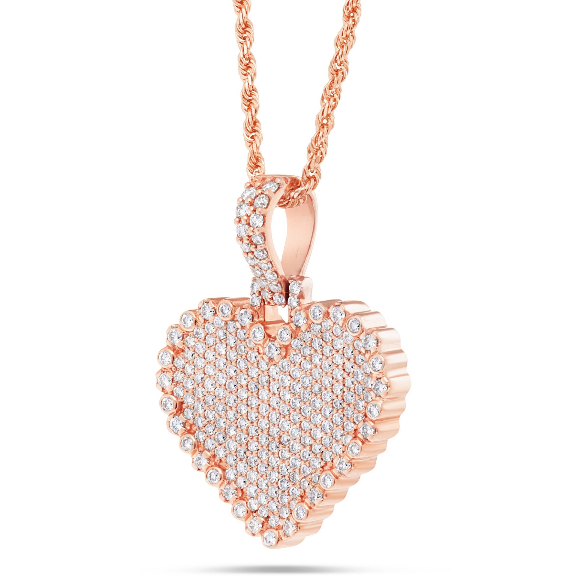 Shyne Collection Diamond Heart Pendant - Shyne Jewelers Rose Gold Shyne Jewelers