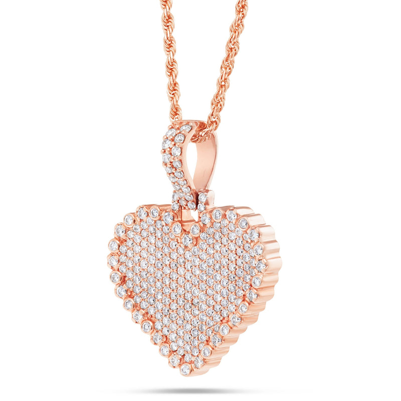 Shyne Collection Diamond Heart Pendant - Shyne Jewelers Rose Gold Shyne Jewelers