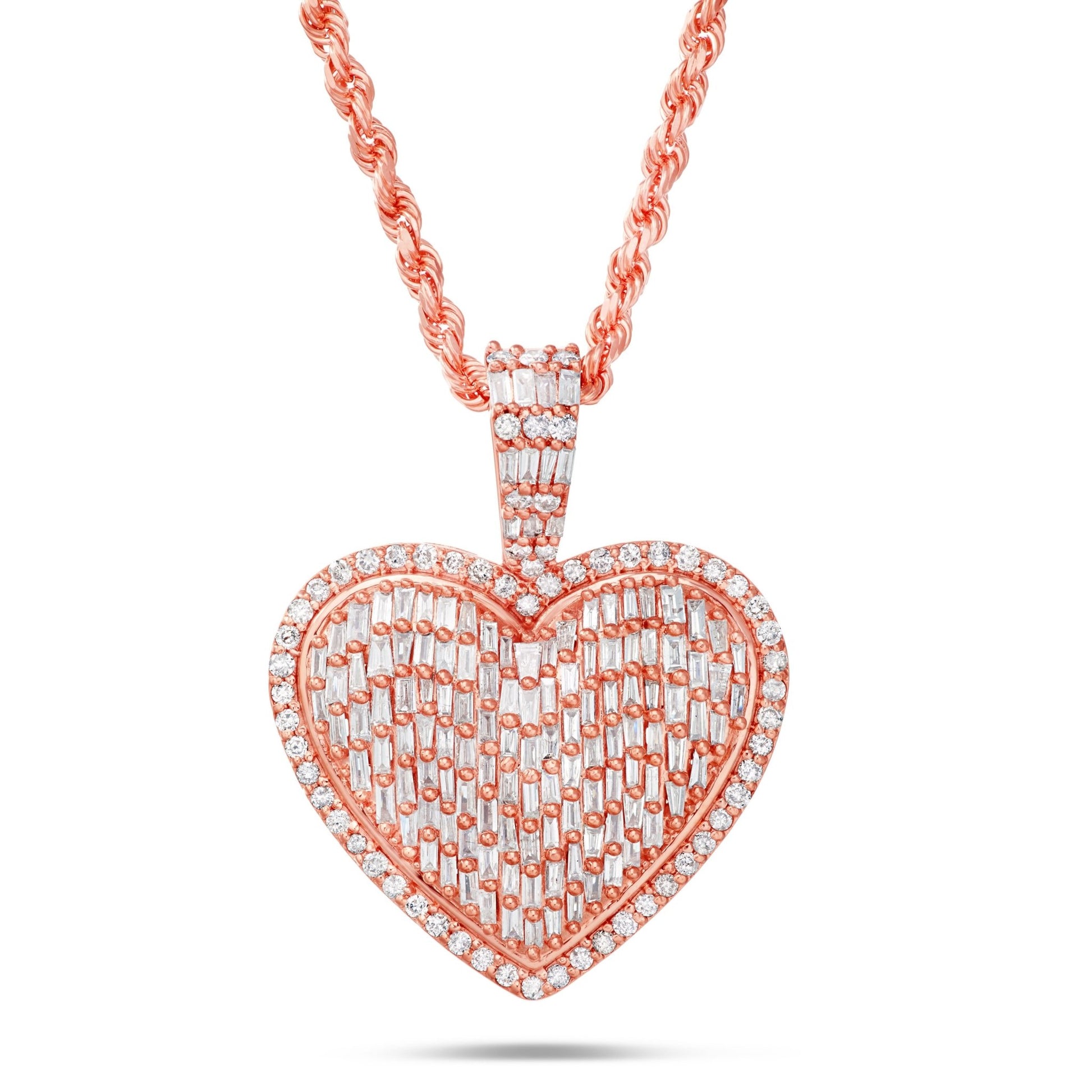Shyne Collection Diamond Heart Pendant - Shyne Jewelers PE1M8729G Rose Gold Shyne Jewelers