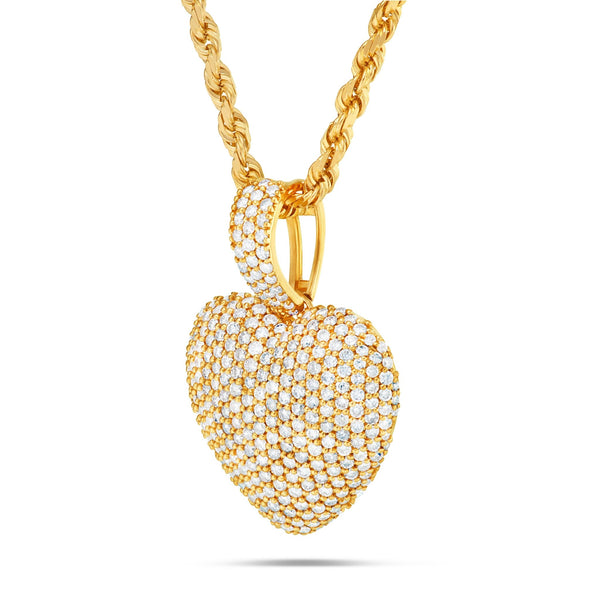 Shyne Collection Diamond Heart Pendant - Shyne Jewelers PE03404 Yellow Gold Shyne Jewelers