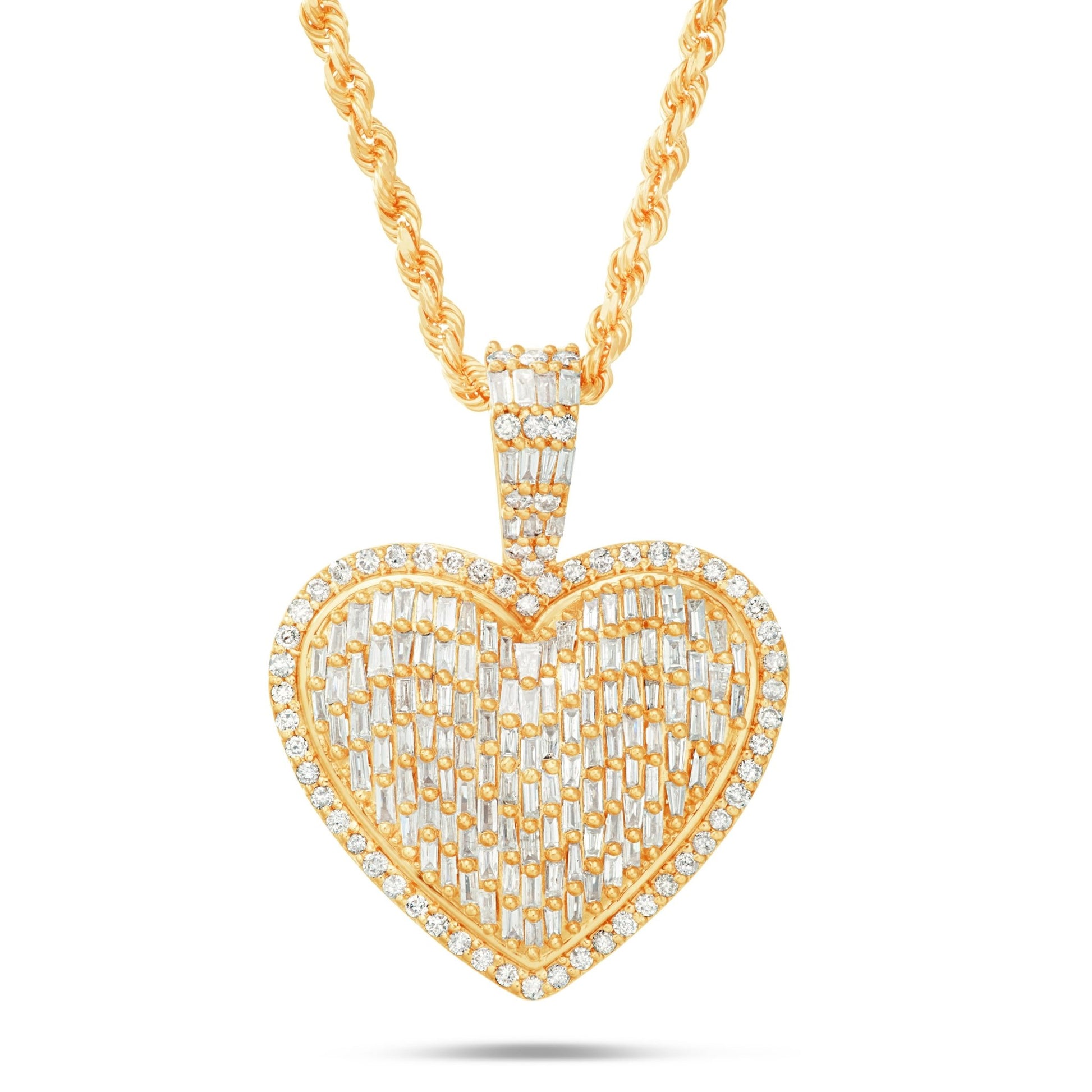 Shyne Collection Diamond Heart Pendant - Shyne Jewelers PE1M8729G Yellow Gold Shyne Jewelers