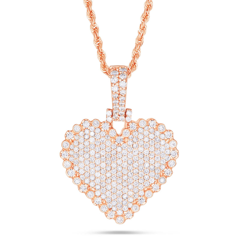 Shyne Collection Diamond Heart Pendant - Shyne Jewelers Rose Gold Shyne Jewelers