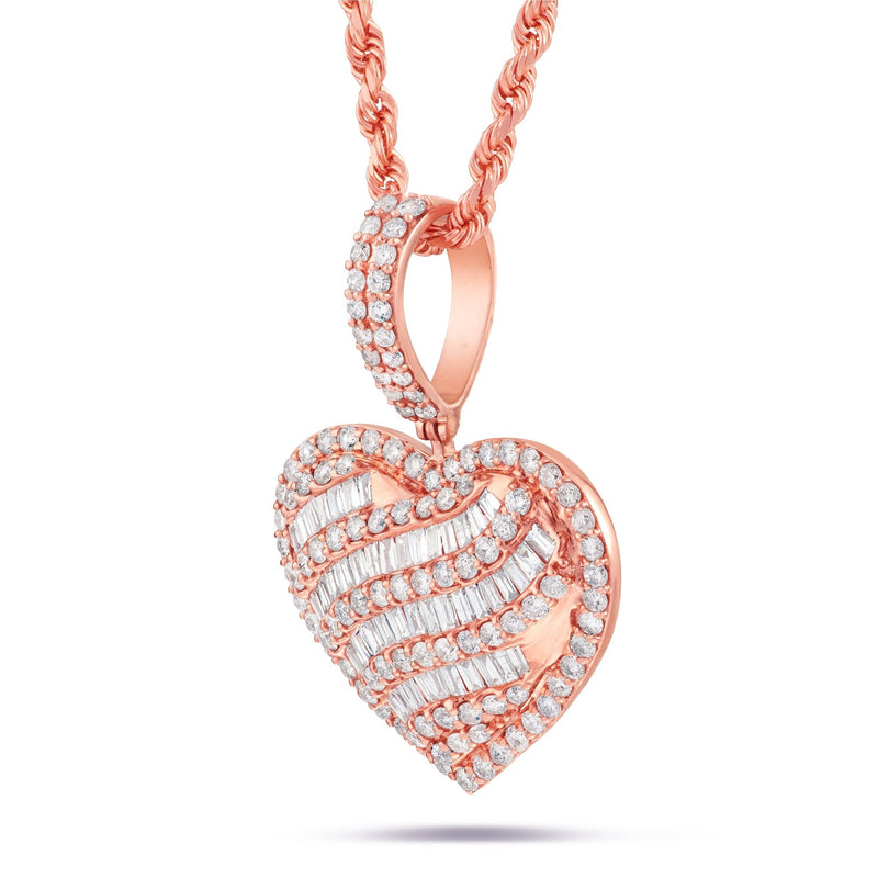 Shyne Collection Diamond Heart Pendant - Shyne Jewelers PE2Q6175G Rose Gold Shyne Jewelers