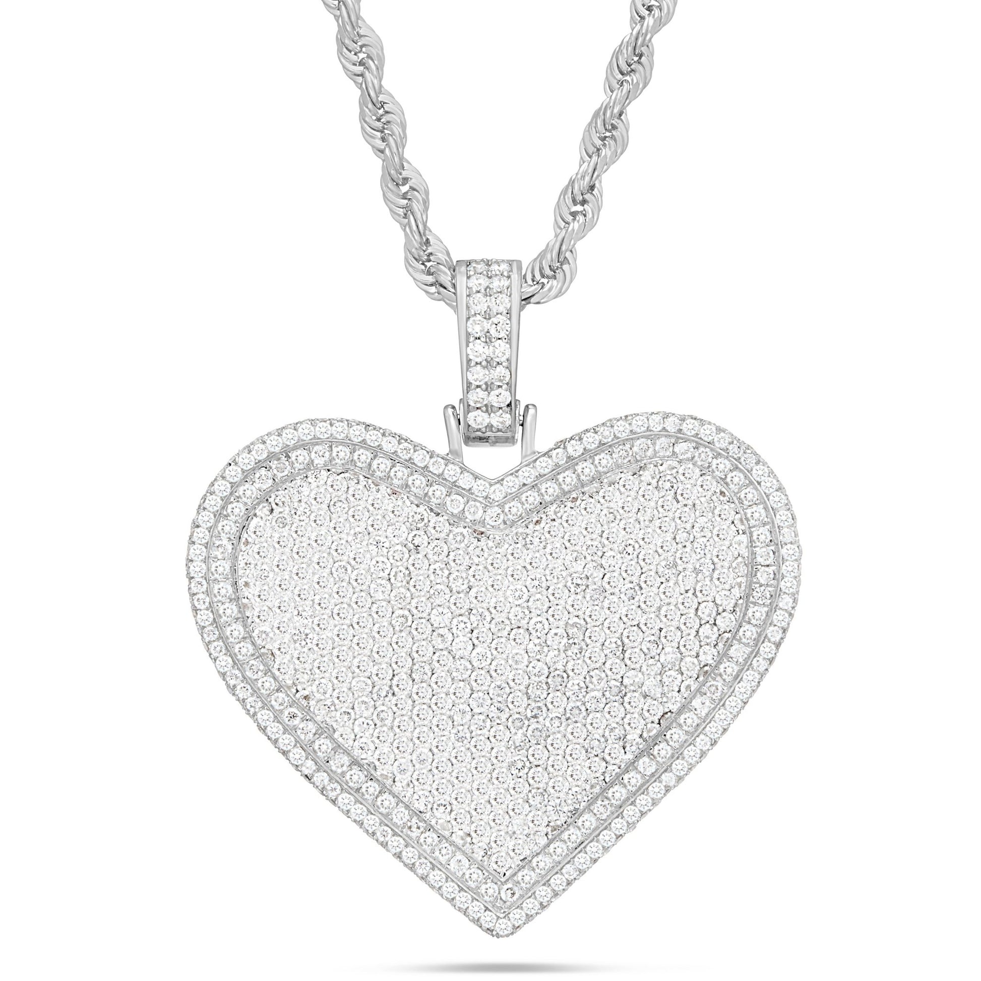 Shyne Collection Diamond Heart Pendant, Medium - Shyne Jewelers White Gold Shyne Jewelers