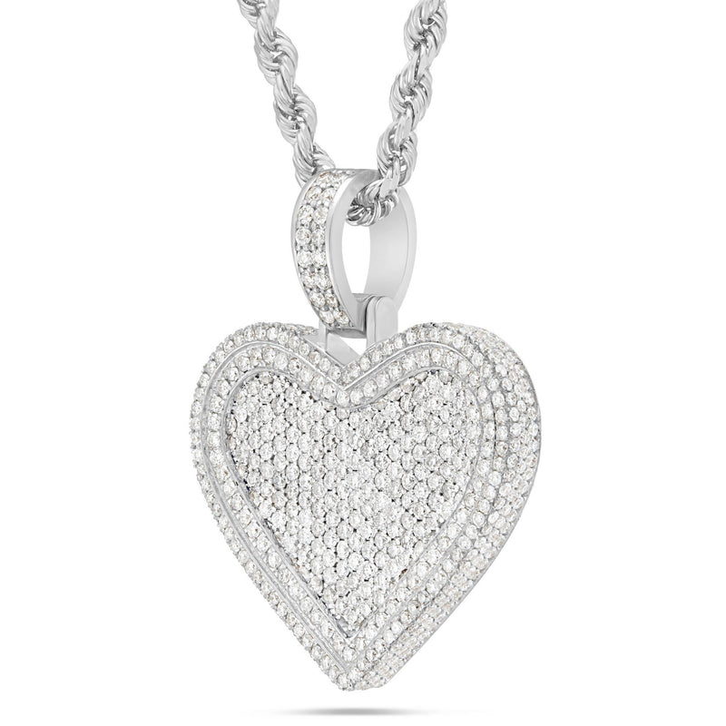 Shyne Collection Diamond Heart Pendant, Small - Shyne Jewelers White Gold Shyne Jewelers