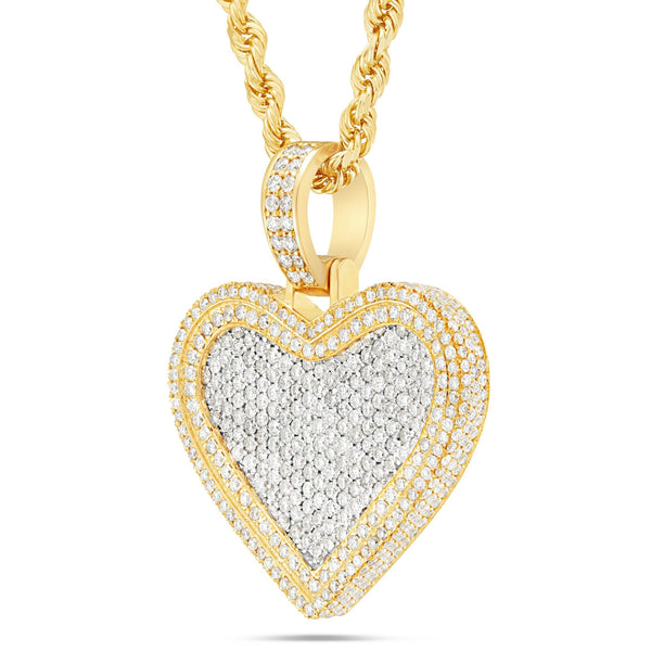 Shyne Collection Diamond Heart Pendant, Small - Shyne Jewelers Yellow Gold Shyne Jewelers