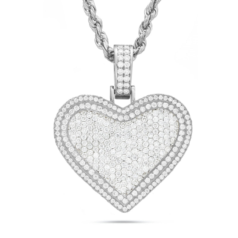 Shyne Collection Diamond Heart Pendant, Small - Shyne Jewelers White Gold Shyne Jewelers