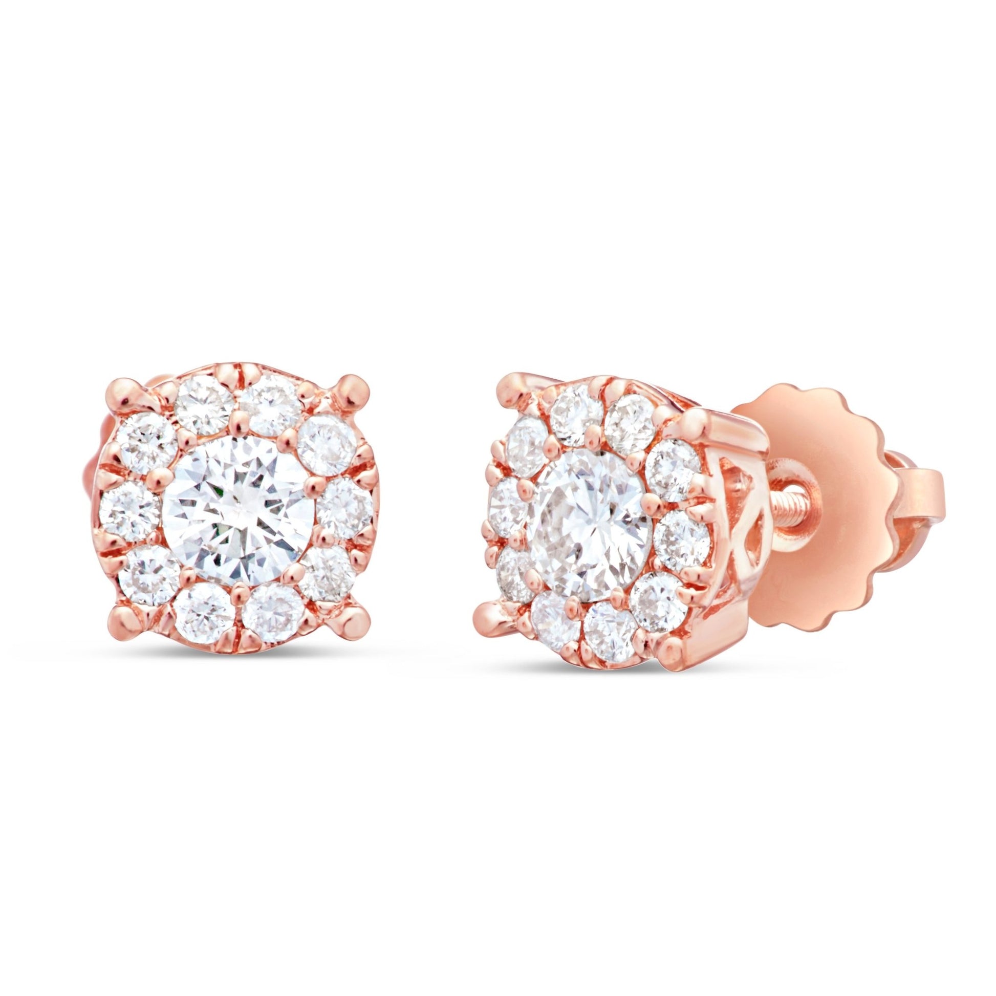 Shyne Collection Diamond Illusion Studs - Shyne Jewelers Rose Gold Shyne Jewelers