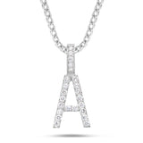 Shyne Collection Diamond Initial Pendant - Shyne Jewelers White Gold A Shyne Jewelers