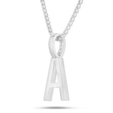 Shyne Collection Diamond Initial Pendant - Shyne Jewelers White Gold A Shyne Jewelers