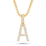 Shyne Collection Diamond Initial Pendant - Shyne Jewelers Yellow Gold A Shyne Jewelers