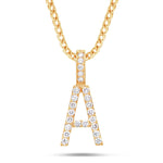 Shyne Collection Diamond Initial Pendant - Shyne Jewelers Yellow Gold A Shyne Jewelers