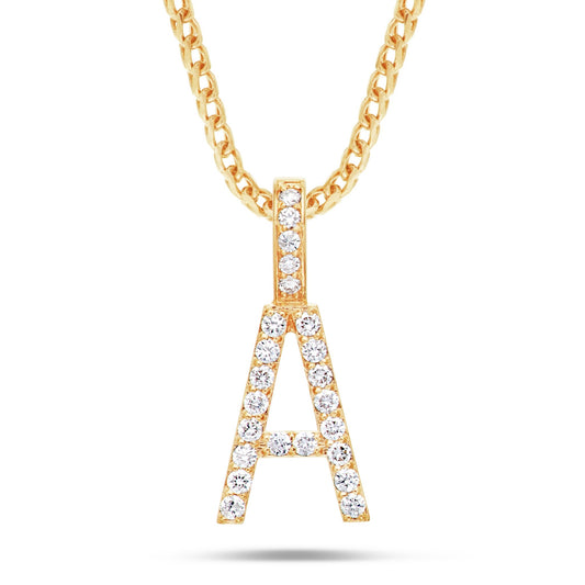 Shyne Collection Diamond Initial Pendant - Shyne Jewelers Yellow Gold A Shyne Jewelers