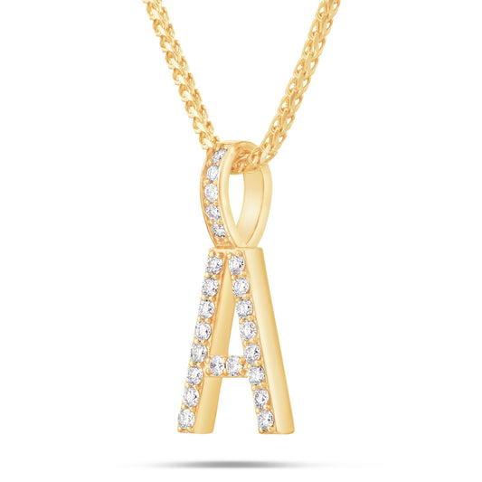 Shyne Collection Diamond Initial Pendant - Shyne Jewelers White Gold A Shyne Jewelers