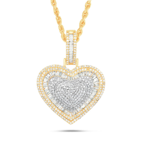 Shyne Collection Heart Diamond Pendant - Shyne Jewelers PE1W0369G Yellow & White Gold Shyne Jewelers