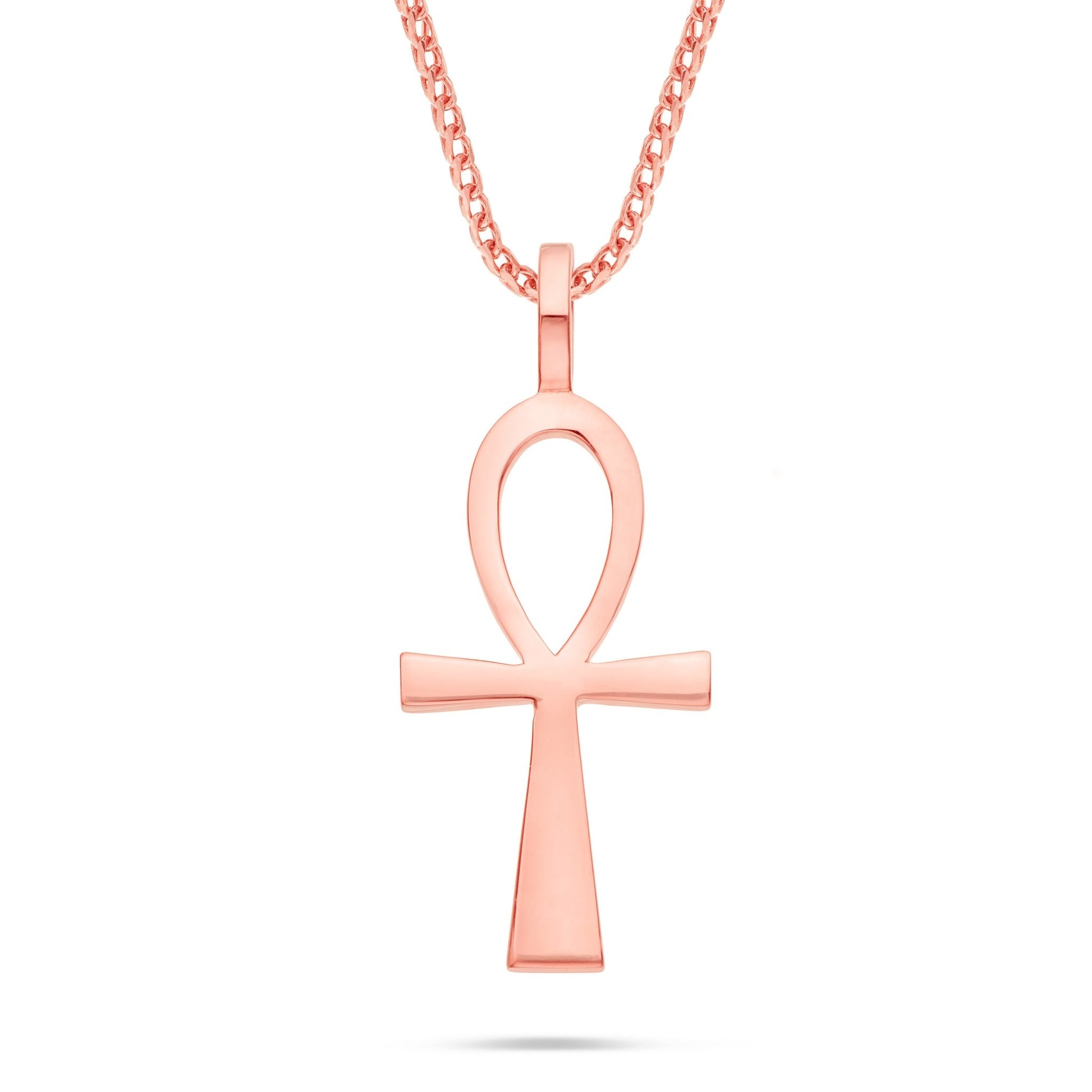 Shyne Collection Large Ankh Pendant - Shyne Jewelers ANKH_2 Rose Gold Shyne Jewelers