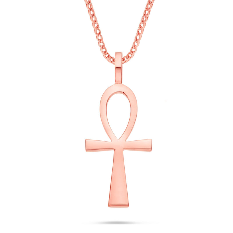 Shyne Collection Large Ankh Pendant - Shyne Jewelers ANKH_2 Rose Gold Shyne Jewelers