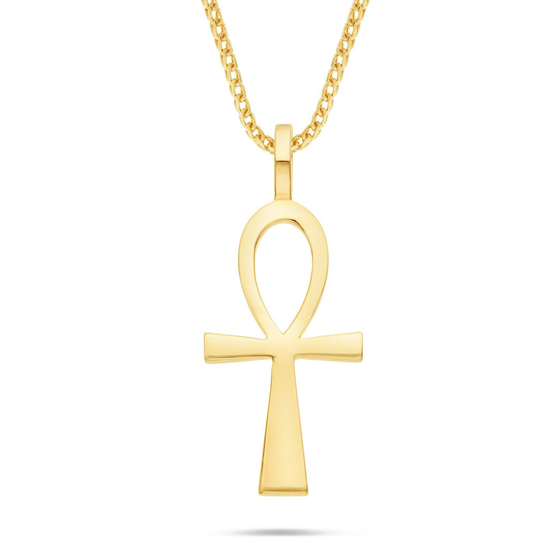 Shyne Collection Large Ankh Pendant - Shyne Jewelers ANKH_2 Yellow Gold Shyne Jewelers