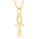 Shyne Collection Large Ankh Pendant - Shyne Jewelers ANKH_2 Yellow Gold Shyne Jewelers