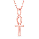 Shyne Collection Large Ankh Pendant - Shyne Jewelers ANKH_2 Rose Gold Shyne Jewelers