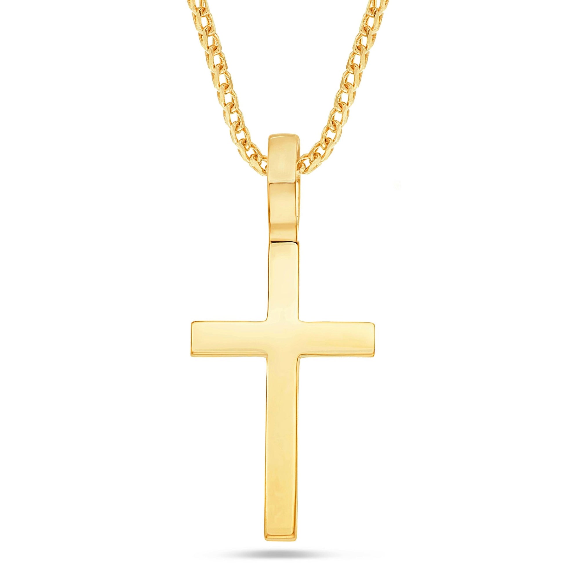 Shyne Collection Large Cross Pendant - Shyne Jewelers 435-00049 Yellow Gold Shyne Jewelers