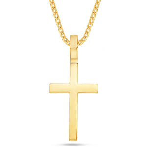 Shyne Collection Large Cross Pendant - Shyne Jewelers 435-00049 Yellow Gold Shyne Jewelers