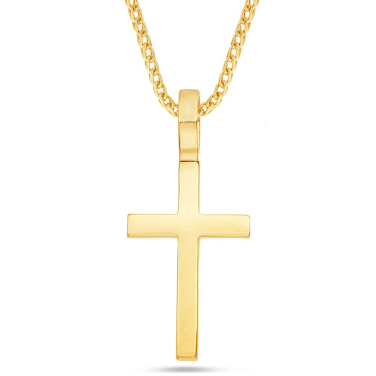 Shyne Collection Large Cross Pendant - Shyne Jewelers 435-00049 Yellow Gold Shyne Jewelers