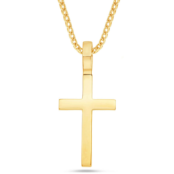 Shyne Collection Large Cross Pendant - Shyne Jewelers 435-00049 Yellow Gold Shyne Jewelers