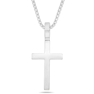 Shyne Collection Large Cross Pendant - Shyne Jewelers 435-00049 White Gold Shyne Jewelers