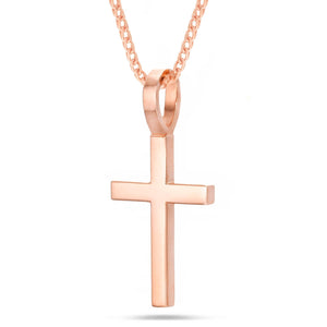 Shyne Collection Large Cross Pendant - Shyne Jewelers 435-00049 Rose Gold Shyne Jewelers