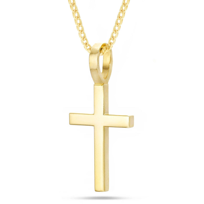 Shyne Collection Large Cross Pendant - Shyne Jewelers 435-00049 Yellow Gold Shyne Jewelers